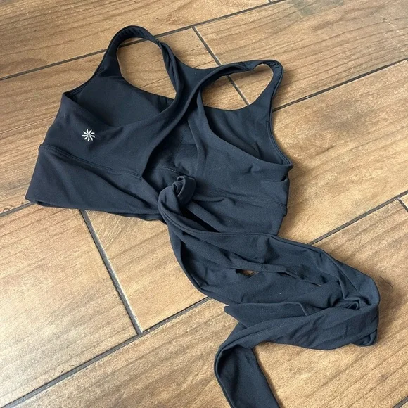 Athleta TRANSCEND WRAP LONGLINE BRA black SMALL - Picture 6 of 7